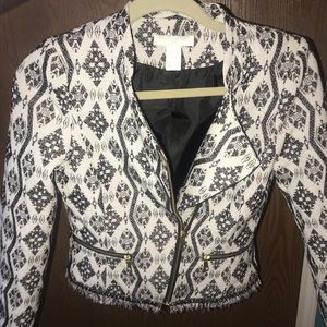 Black and white printed H&M jacket